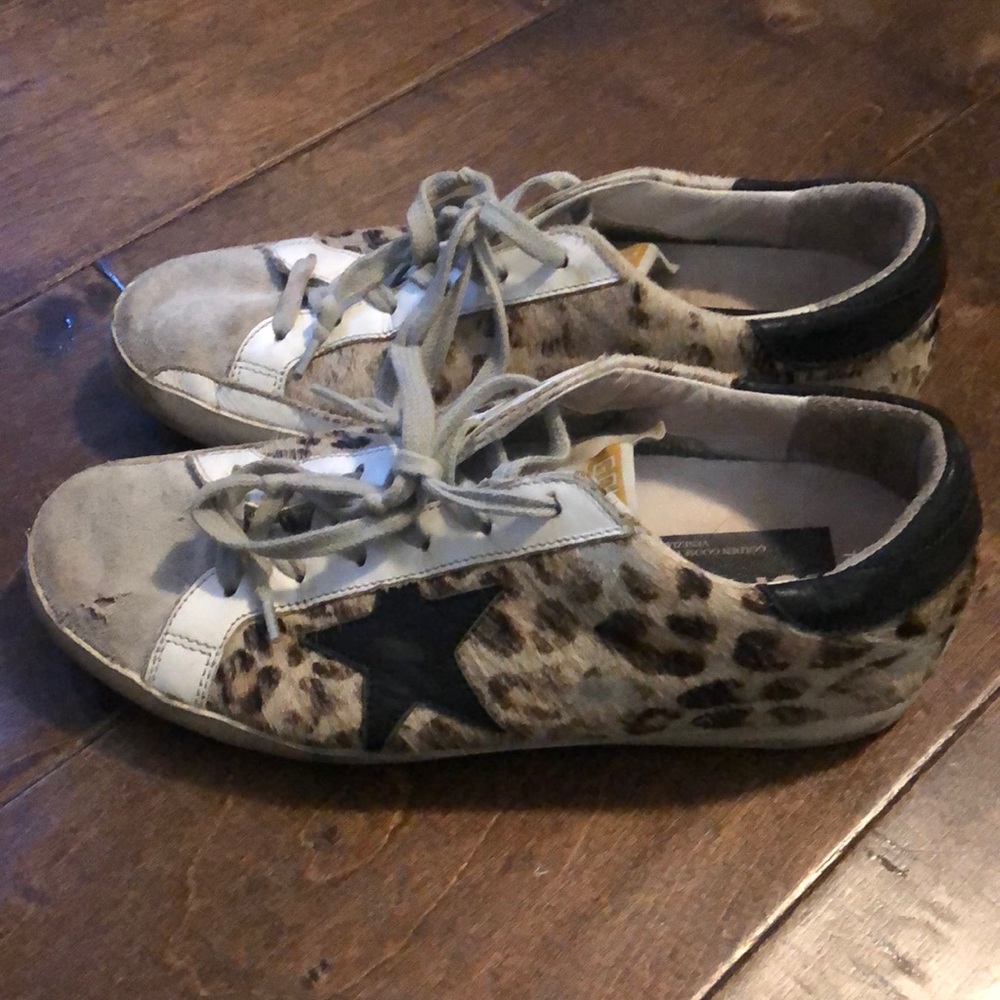 Golden Goose leopard fur Superstar